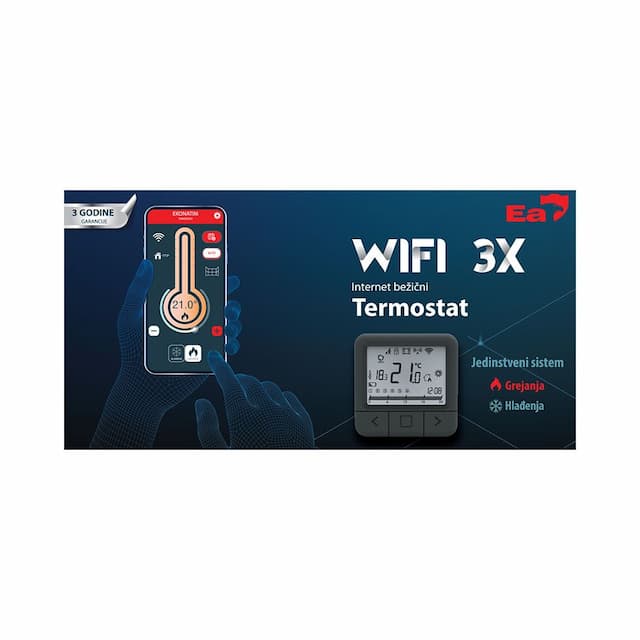 Termostat bežični sobni programski EA WiFi 3X