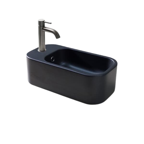 Lavabo konzolni AXA COSA 480x250 mini crni levi 8610307L