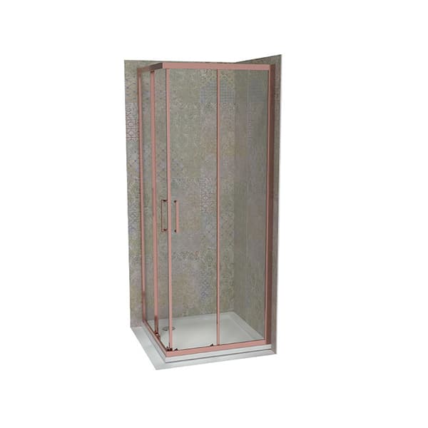 Tuš kabina COPEN ATLAS PRO 800x800x1950 rose gold staklo 6mm providno