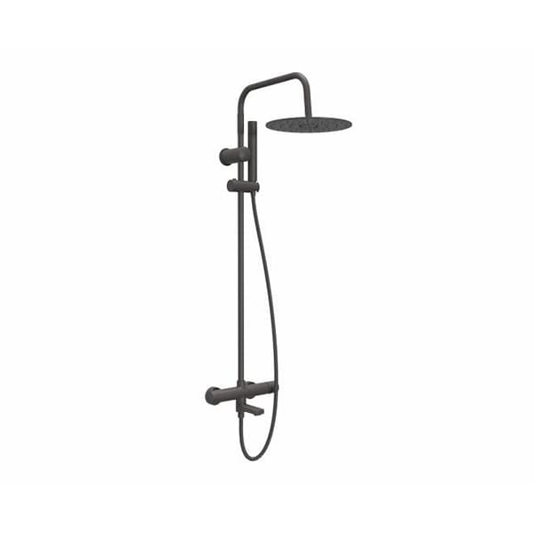Baterija i usponski tuš sa izlivom COPEN NOOK gunmetal okrugli set