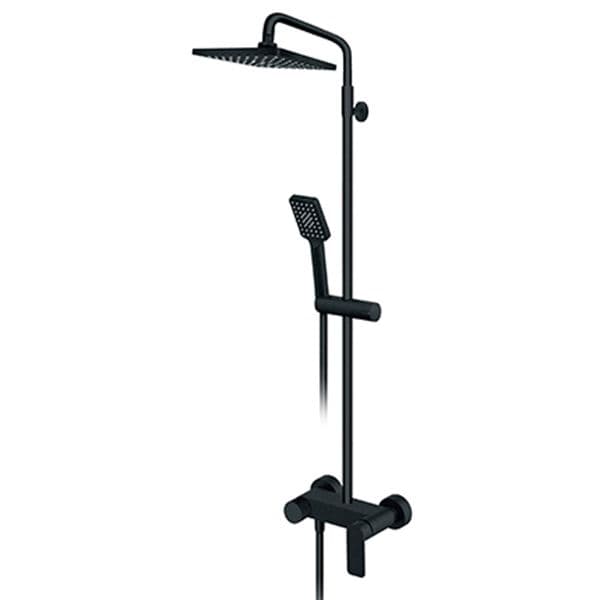 Baterija za tuš kadu ROSAN S2 BLACK sa usponskim tušem 210x210mm 237251B