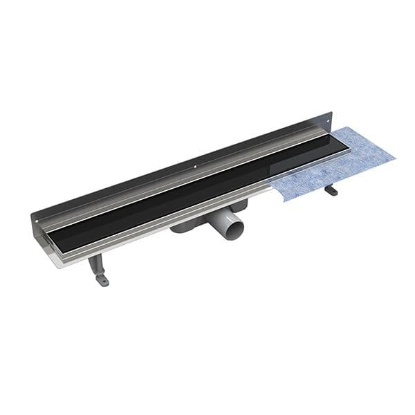 Tuš kanalica inox VOGI 900mm STAKLO CRNO do zida set