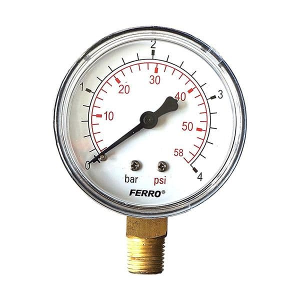 Manometar radijalni fi 63mm 1/4" (0-4 bar) FERRO