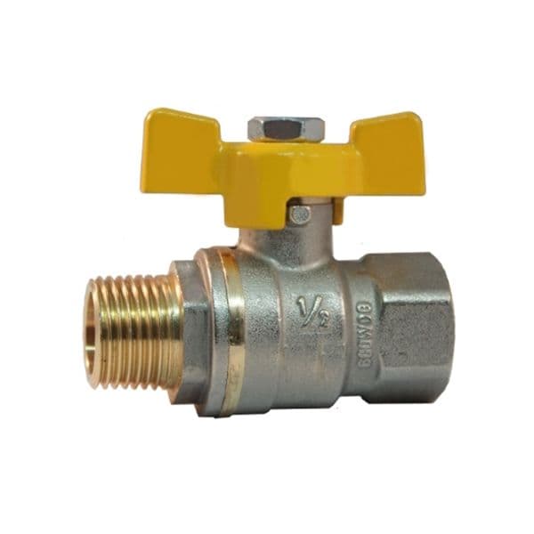 Ventil kuglasti gasni leptir 1/2" MF KAS
