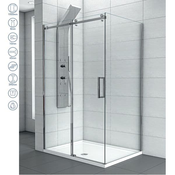 Tuš kabina COPEN TITAN 1000x800x1950 staklo 8mm providno