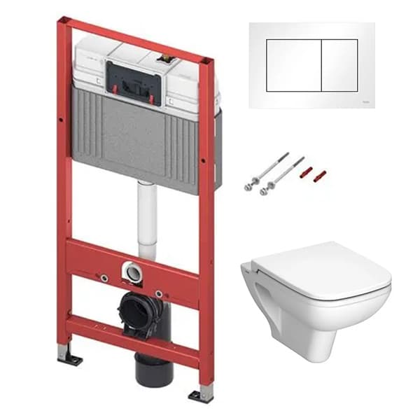 TECE set - Ugradni vodokotlić TECE + Bela tipka + VITRA S20 wc šolja sa soft close daskom