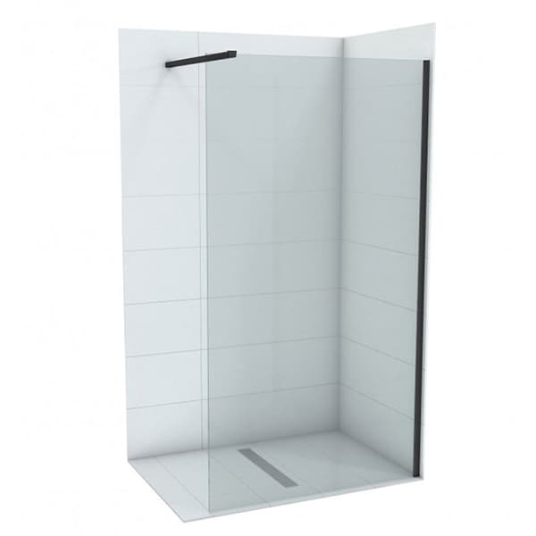 Tuš stena Walk-in COPEN MONTE 1100x2000 crni mat ram 8mm staklo