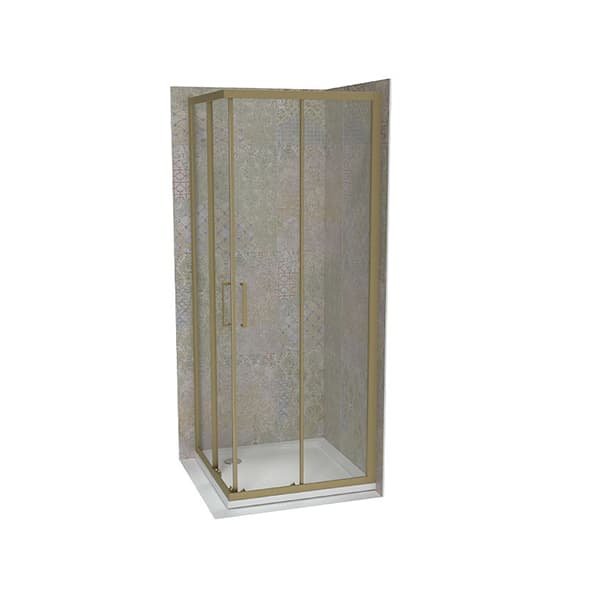 Tuš kabina COPEN ATLAS PRO 900x900x1950 brushed gold staklo 6mm providno