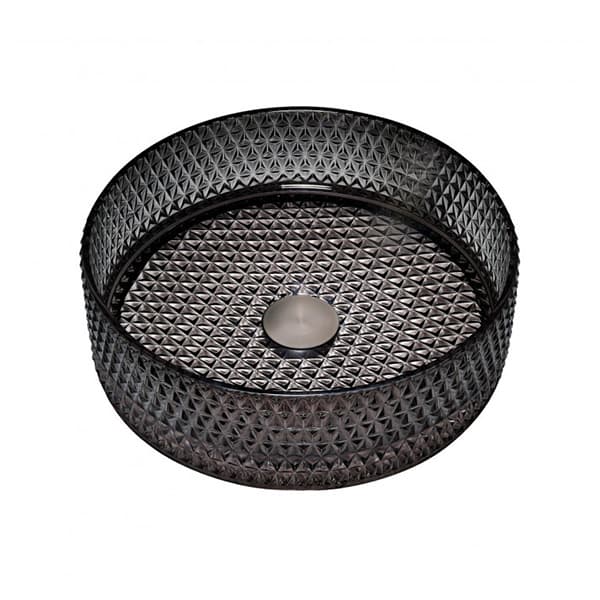 Lavabo nadgradni COPEN stakleni 400x125mm crni