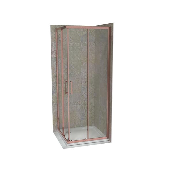 Tuš kabina COPEN ATLAS PRO 900x900x1950 rose gold staklo 6mm providno