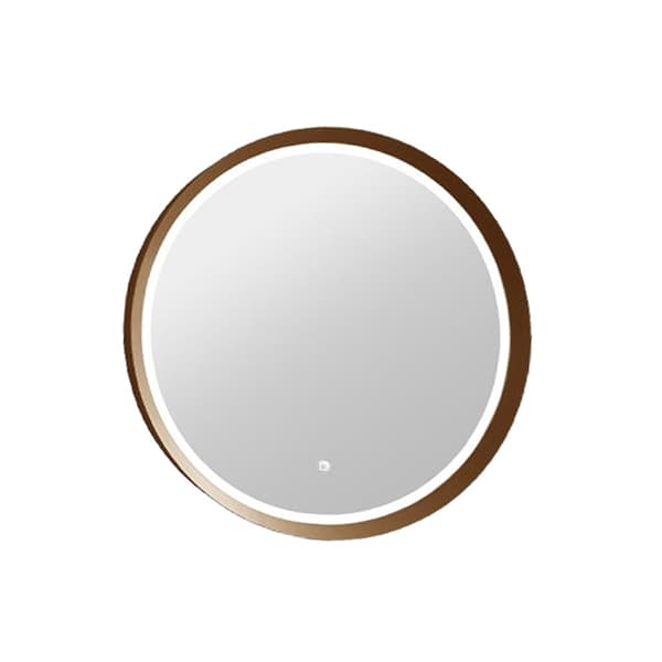 Ogledalo COPEN fi-600 sa alu ramom 56,5mm LED gold