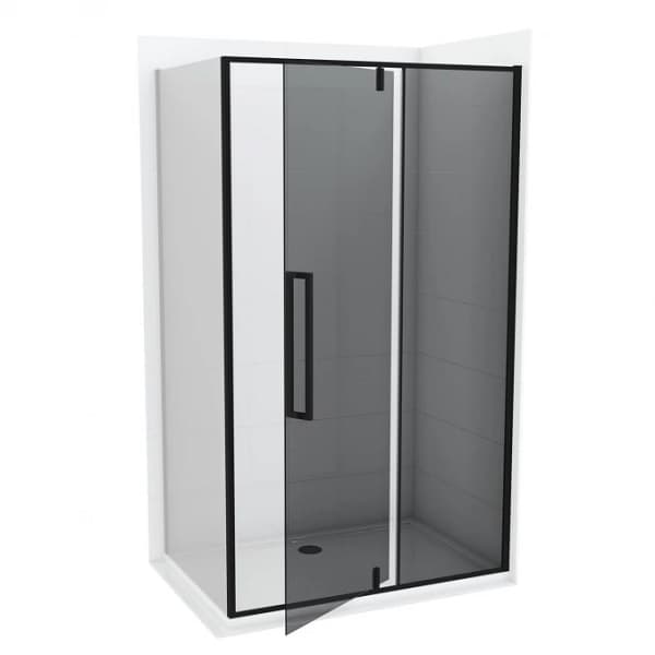 Tuš kabina COPEN ABSOLUT BLACK 1000x900x2000 dark staklo 6mm sa pivot vratima crni mat ram