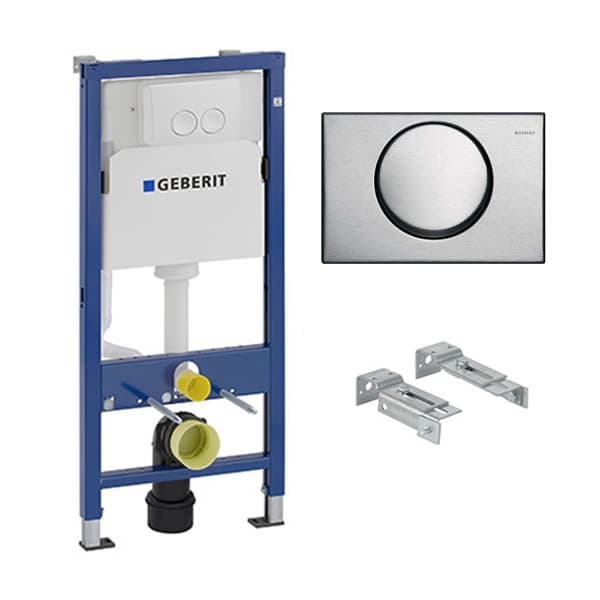 Ugradni vodokotlić GEBERIT Duofix basic set taster Delta 10 antivandal inox 458.131.00.2