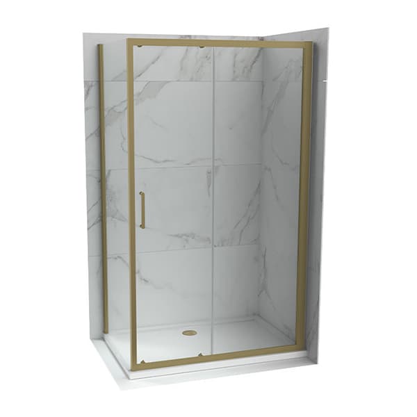 Tuš kabina COPEN ATLAS PRO 1000x800x1950 brušeno zlato staklo 6mm providno