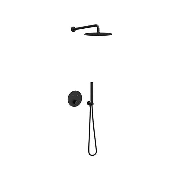 Termostatski set COPEN round matt black 1