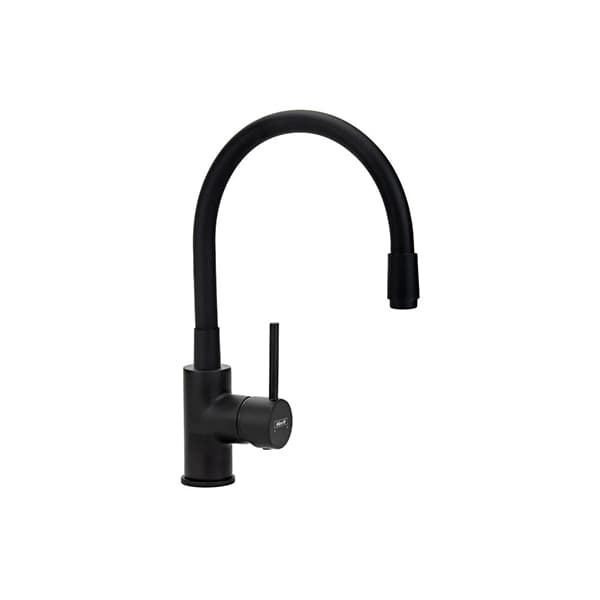 Baterija za sudoperu MINOTTI TUBO sa 2 cevi gibljiva mat crna 6150B