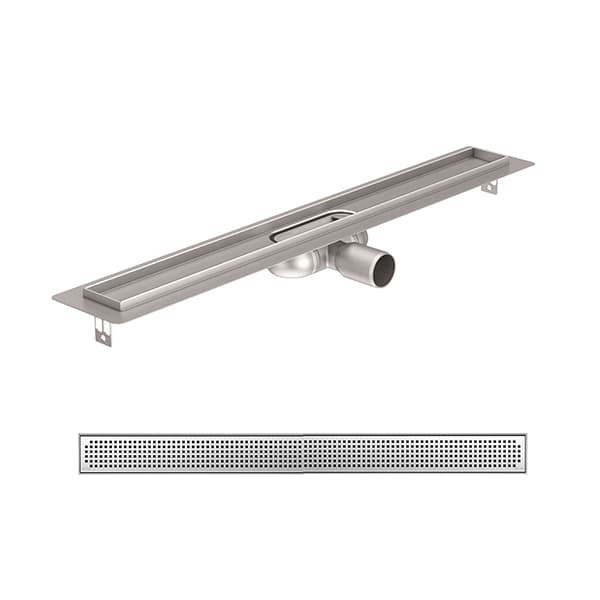 Tuš kanalica ACO SHOWER DRAIN C KANAL i QUADRATO rešetkom 985x74 mm 9010.88.25 + 9010.88.71