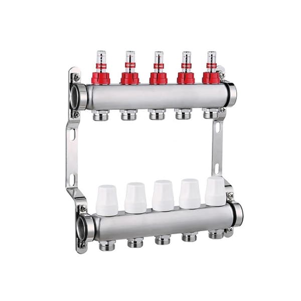 Razdelnik inox sa meračima protoka 1"- 6 kruga TK