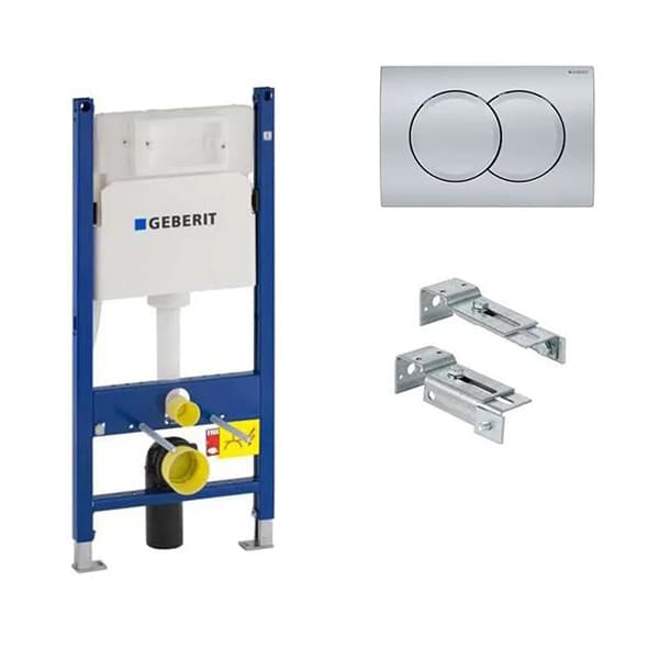 Ugradni vodokotlić GEBERIT Duofix basic set taster Delta 01 hrom mat 111.154.46.2