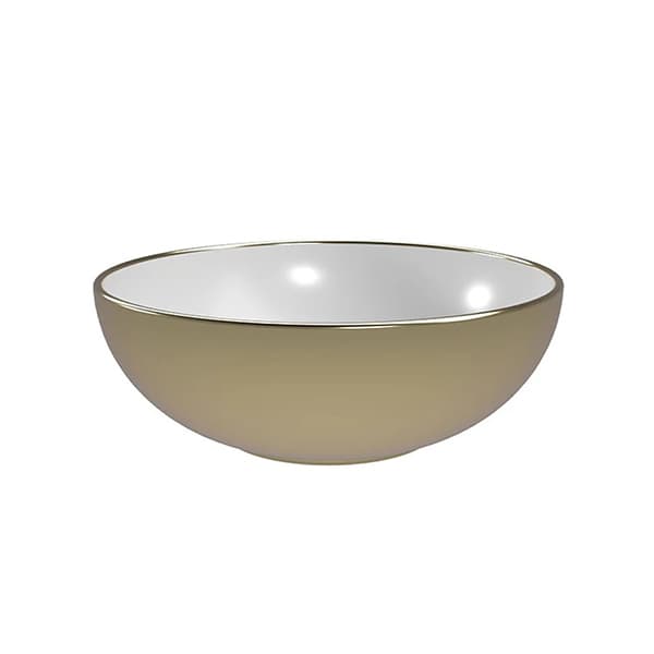 Lavabo COPEN nadgradni 415x415x155 zlatno beli C-15-202