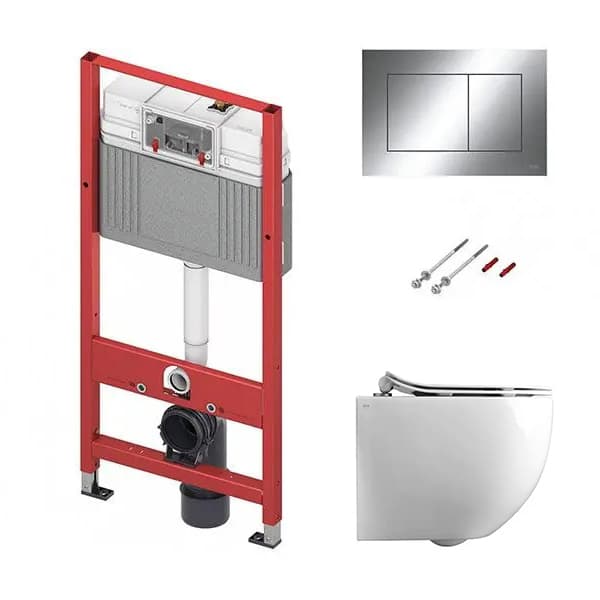 TECE set - Ugradni vodokotlić TECE + hrom sjaj tipka + AXA GLOMP wc šolja sa soft close daskom