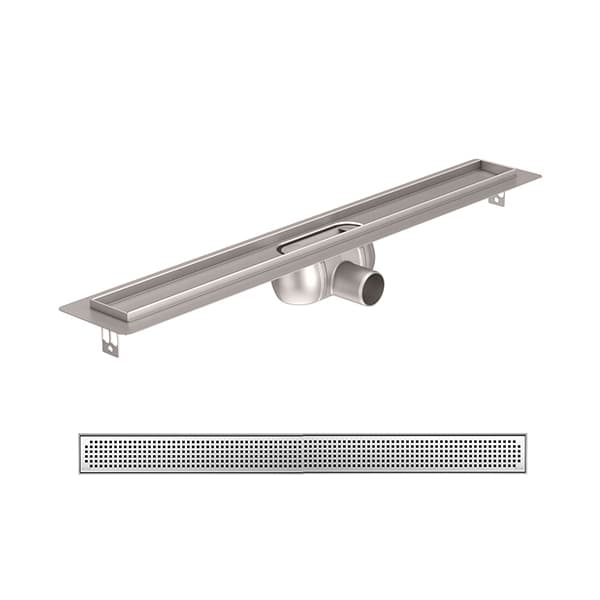 Tuš kanalica ACO SHOWER DRAIN C KANAL i QUADRATO rešetkom 1185x93 mm 9010.88.06 + 9010.88.73