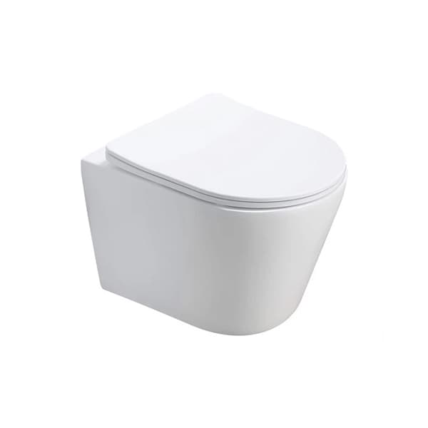 Wc šolja PURE konzolna bela rimless + daska duroplast soft close